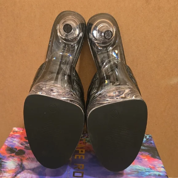 Cape Robbin Black and Clear Platform Heels - Picture 5 of 6
